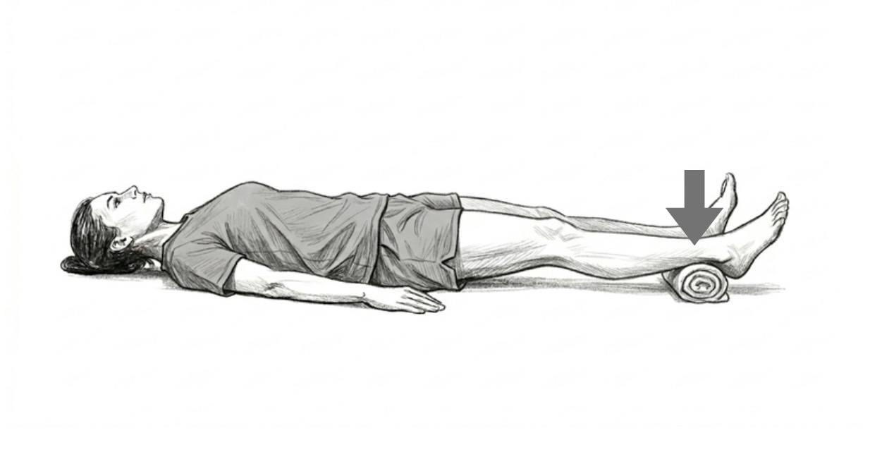 Step 3 for Hamstring Isometrics exercise