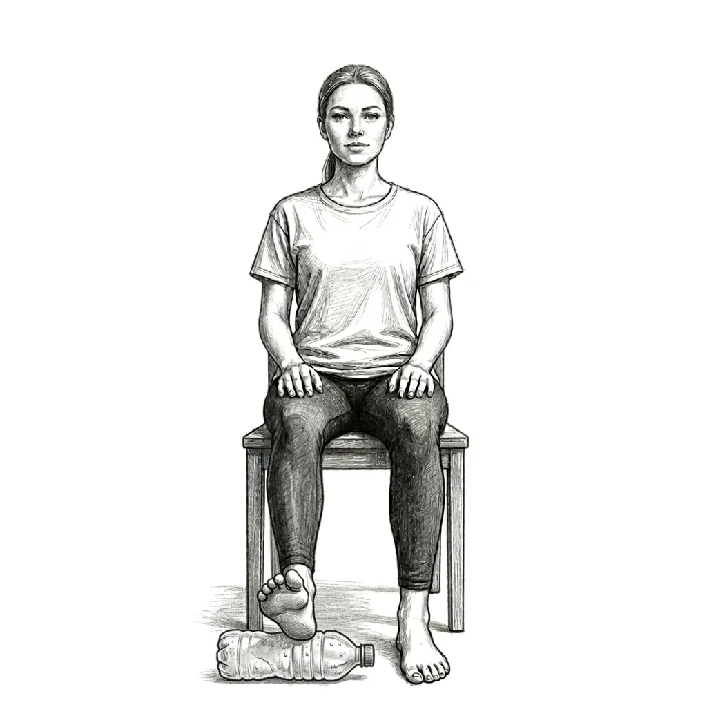 Step 2 for Cold Therapy Foot Roll exercise