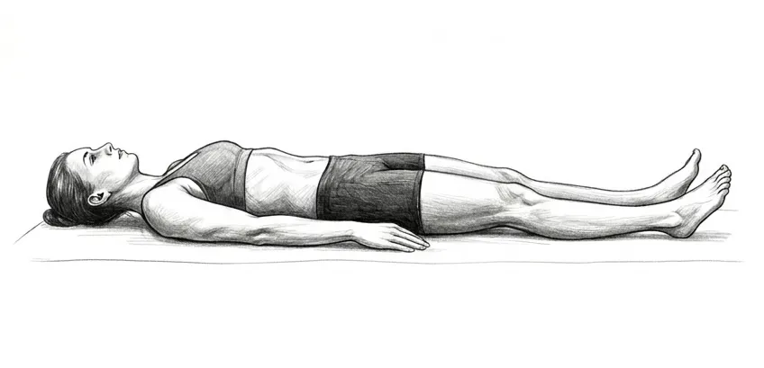 Step 1 for Heel slides exercise