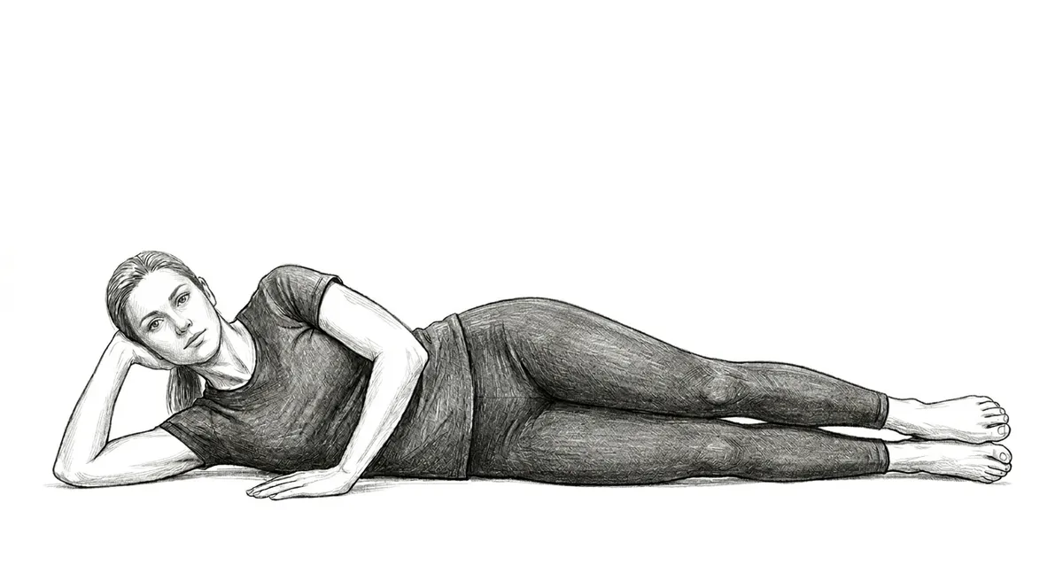 Step 1 for Side Straight Leg Raise exercise