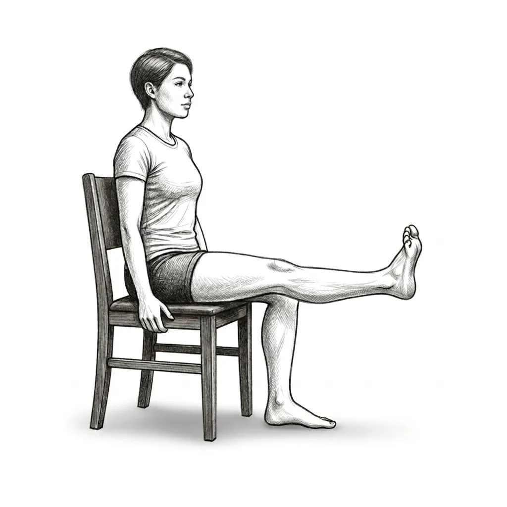 Step 2 for Seated Knee Extension  exercise