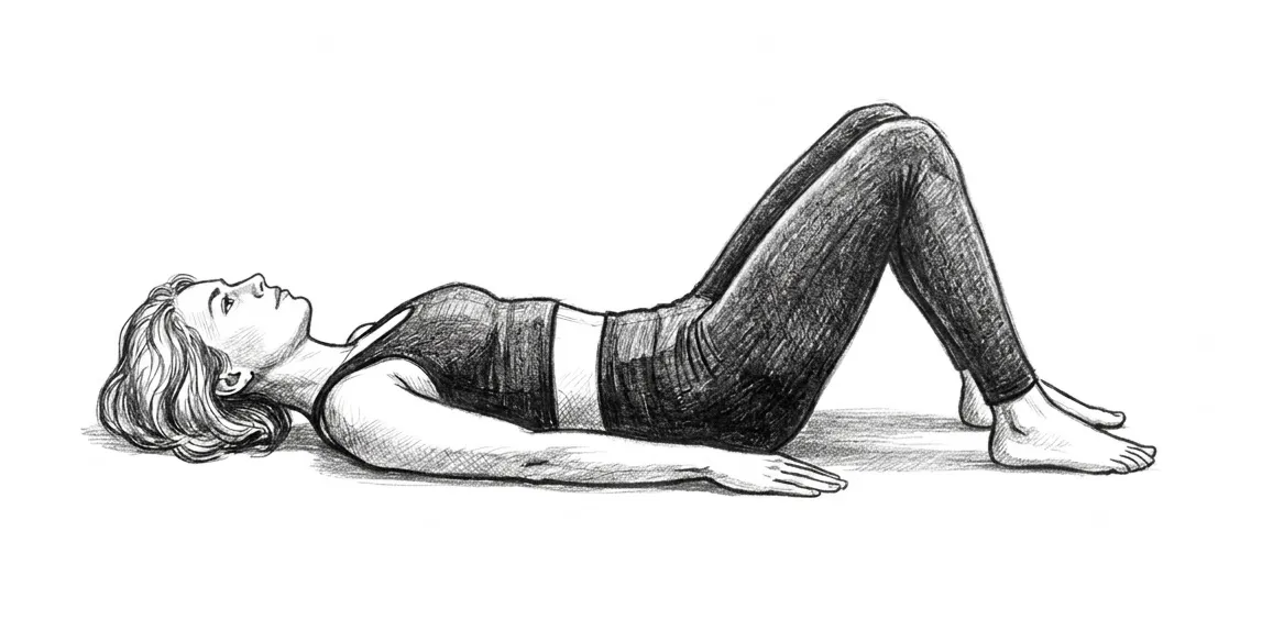 Step 4 for Double knee to chest stretch exercise