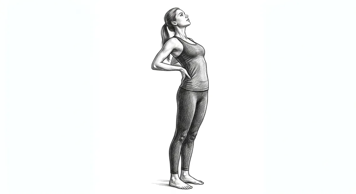 Step 2 for Standing Lumbar Extension exercise