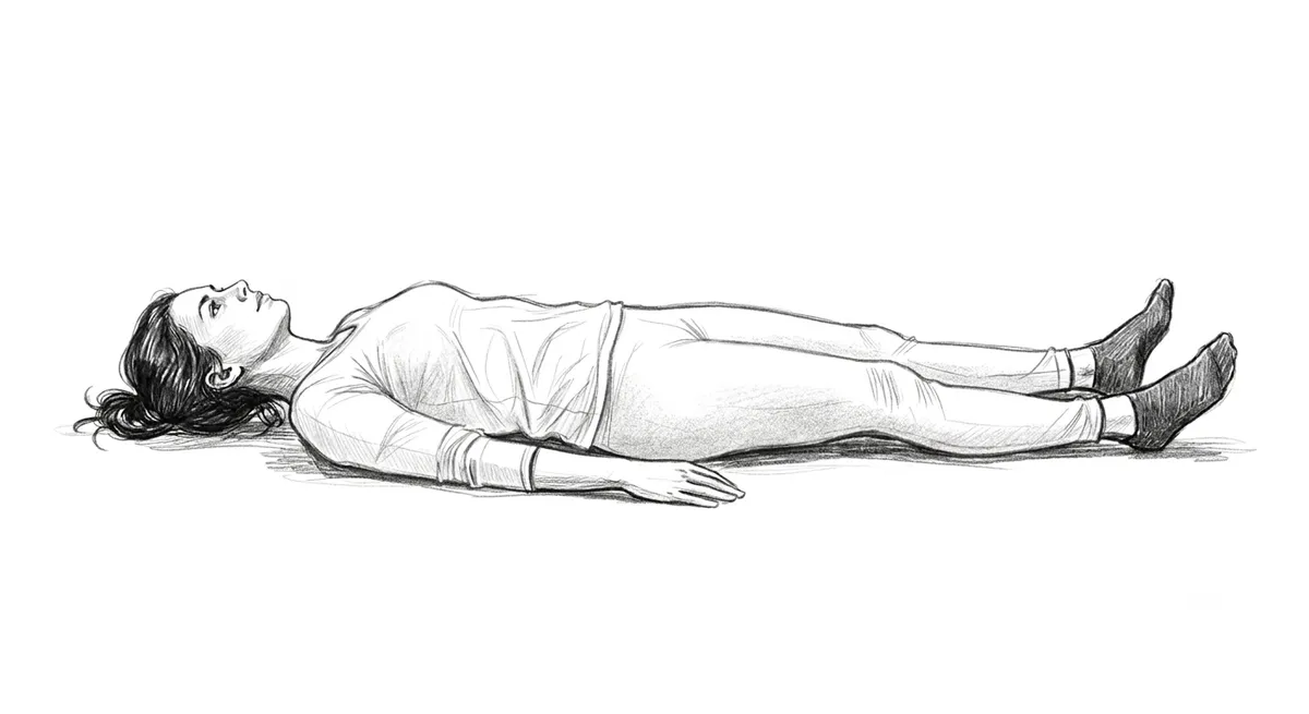 Step 1 for Supine Terminal Knee Extension (TKE) exercise