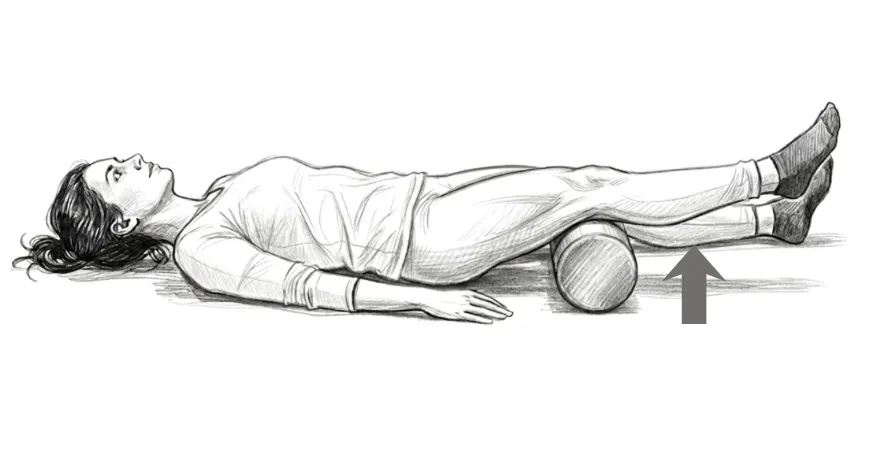 Step 3 for Supine Terminal Knee Extension (TKE) exercise