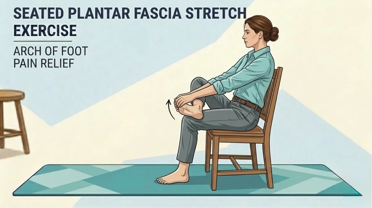 Seated plantar fascia stretch