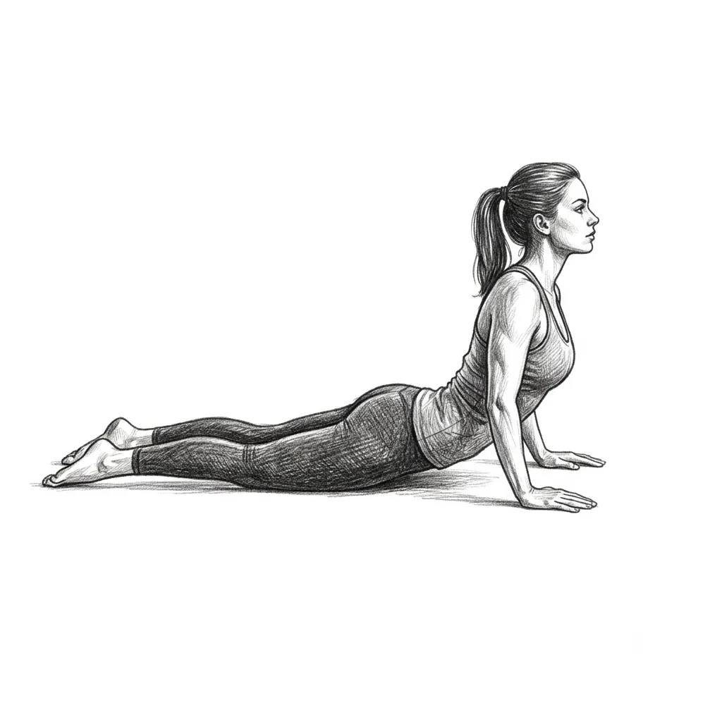 Step 4 for Cobra stretch exercise