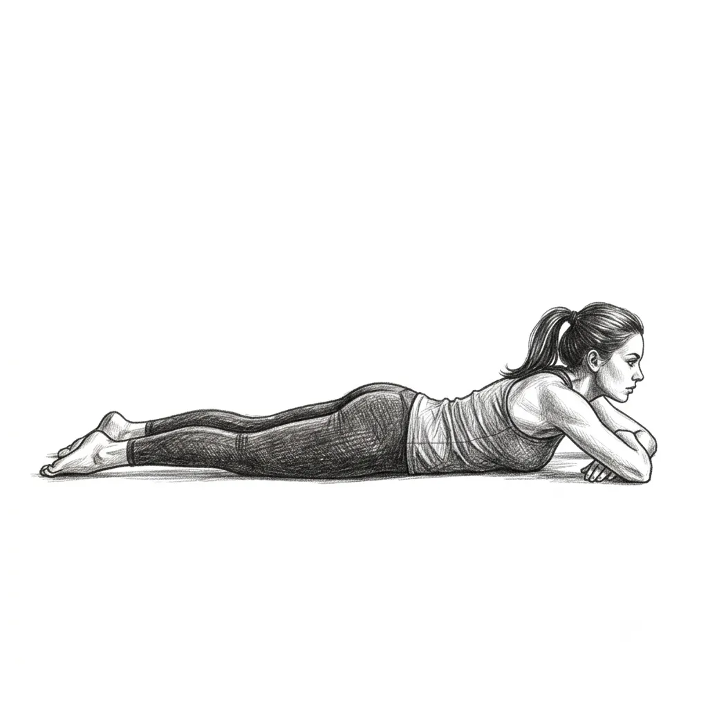 Step 1 for Cobra stretch exercise