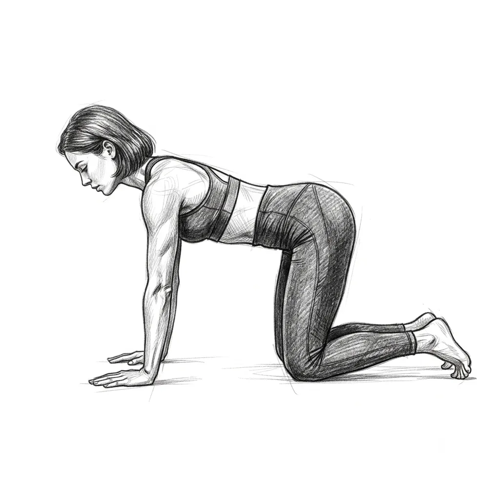 Step 1 for Child’s Pose exercise