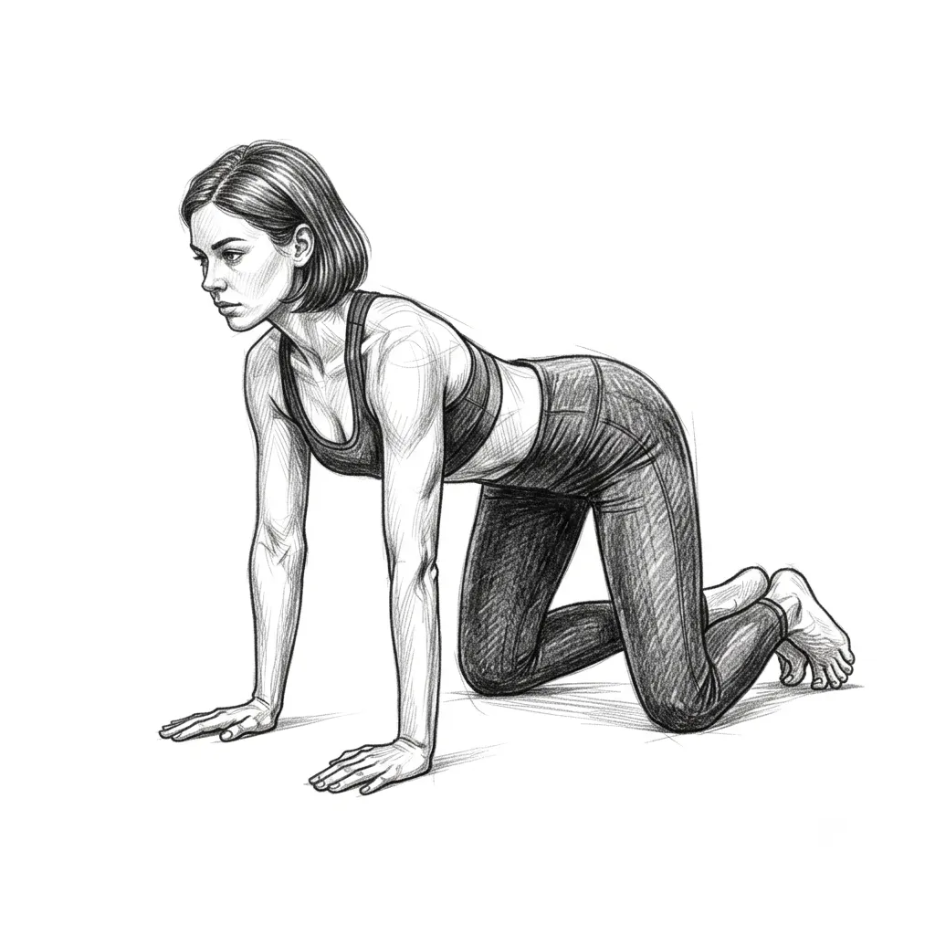 Step 2 for Child’s Pose exercise