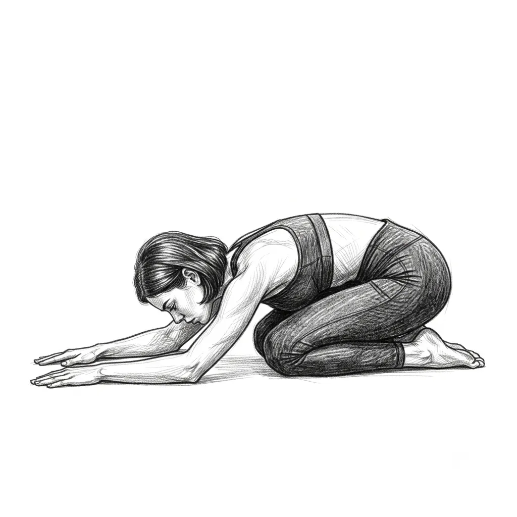 Step 3 for Child’s Pose exercise