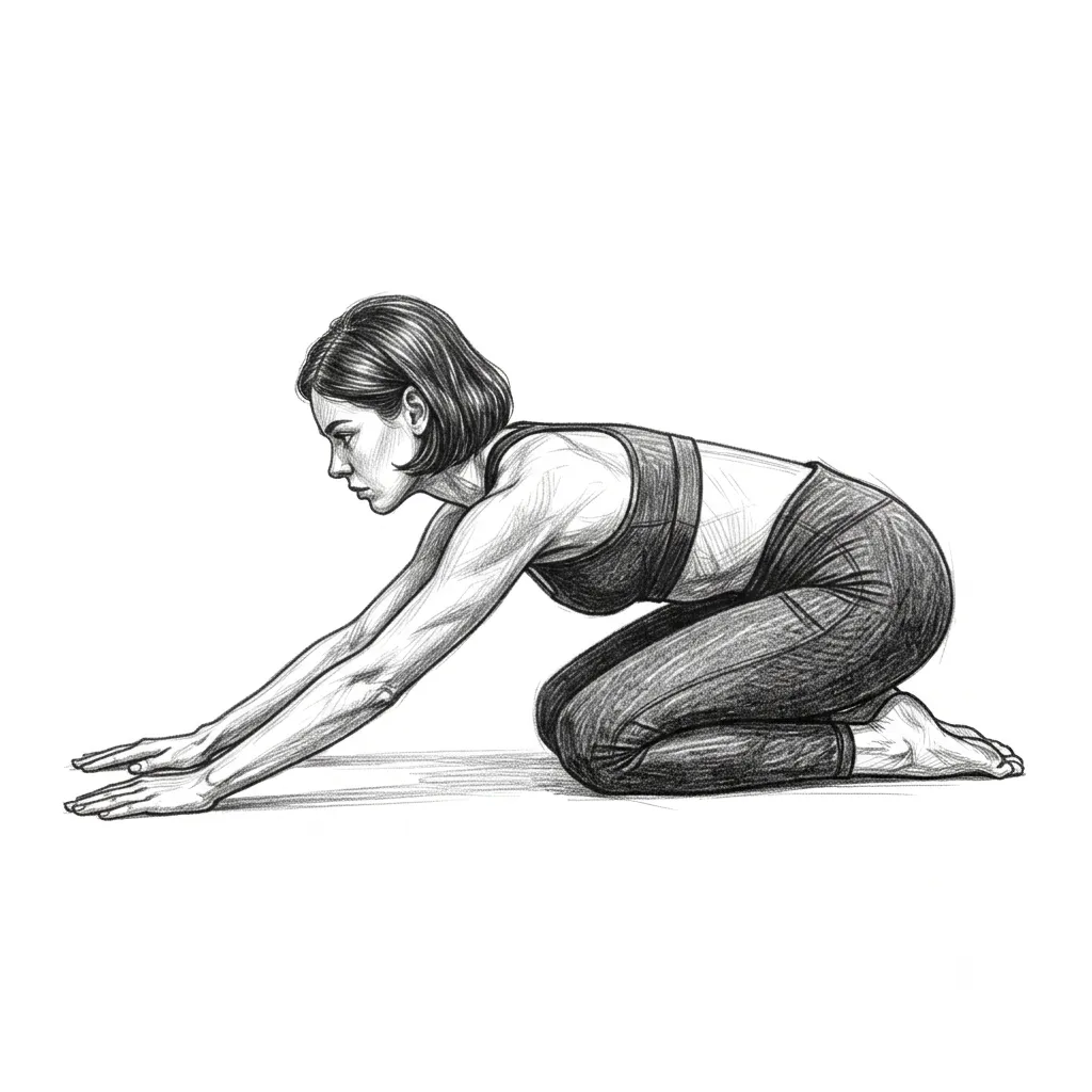 Step 4 for Child’s Pose exercise