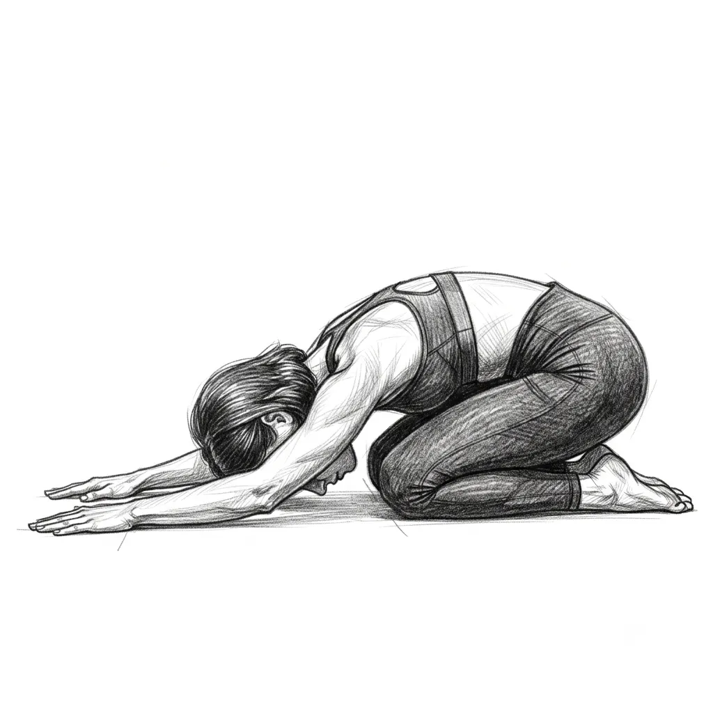 Step 5 for Child’s Pose exercise