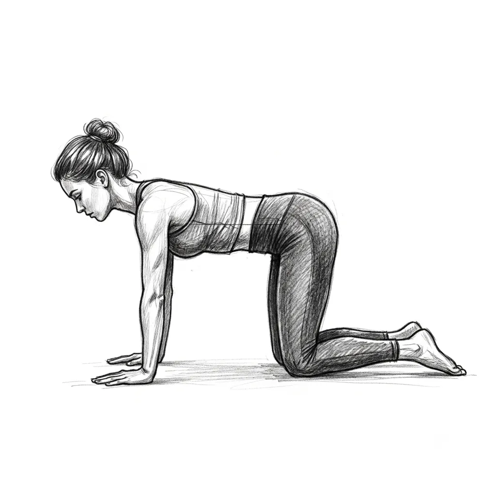 Step 3 for Bird dog  exercise