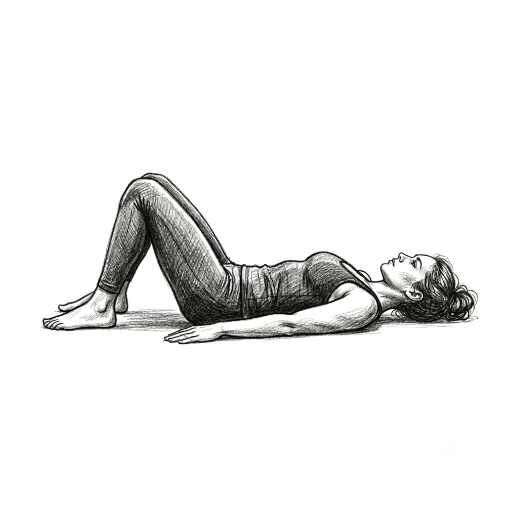 Step 1 for Single leg glute bridge  exercise