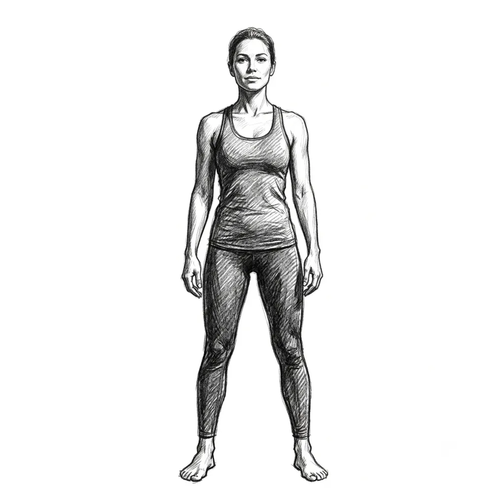 Step 1 for Standing Lateral Flexion Stretch exercise