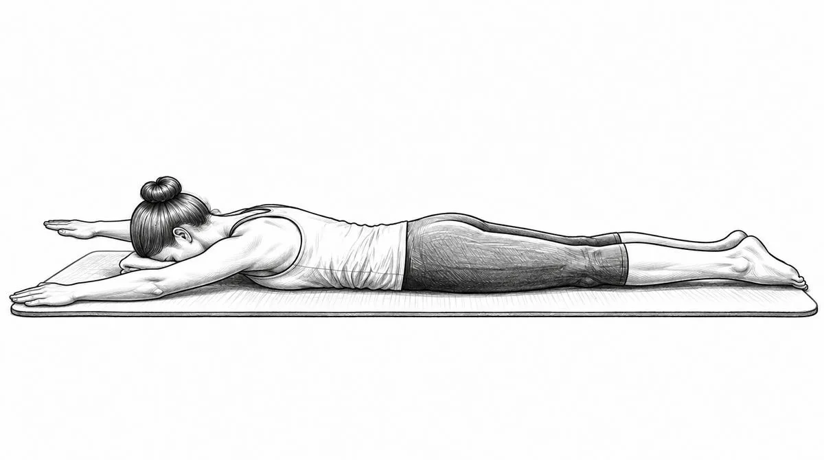 Step 1 for Prone Y exercise