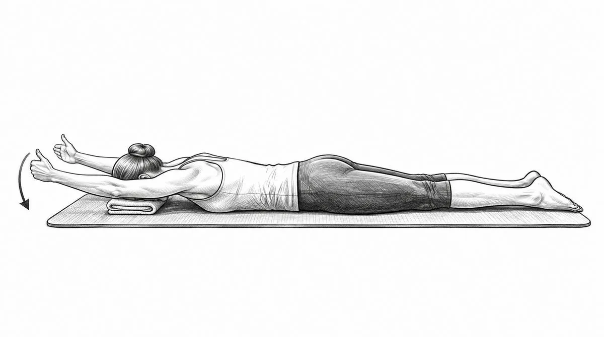 Step 4 for Prone Y exercise