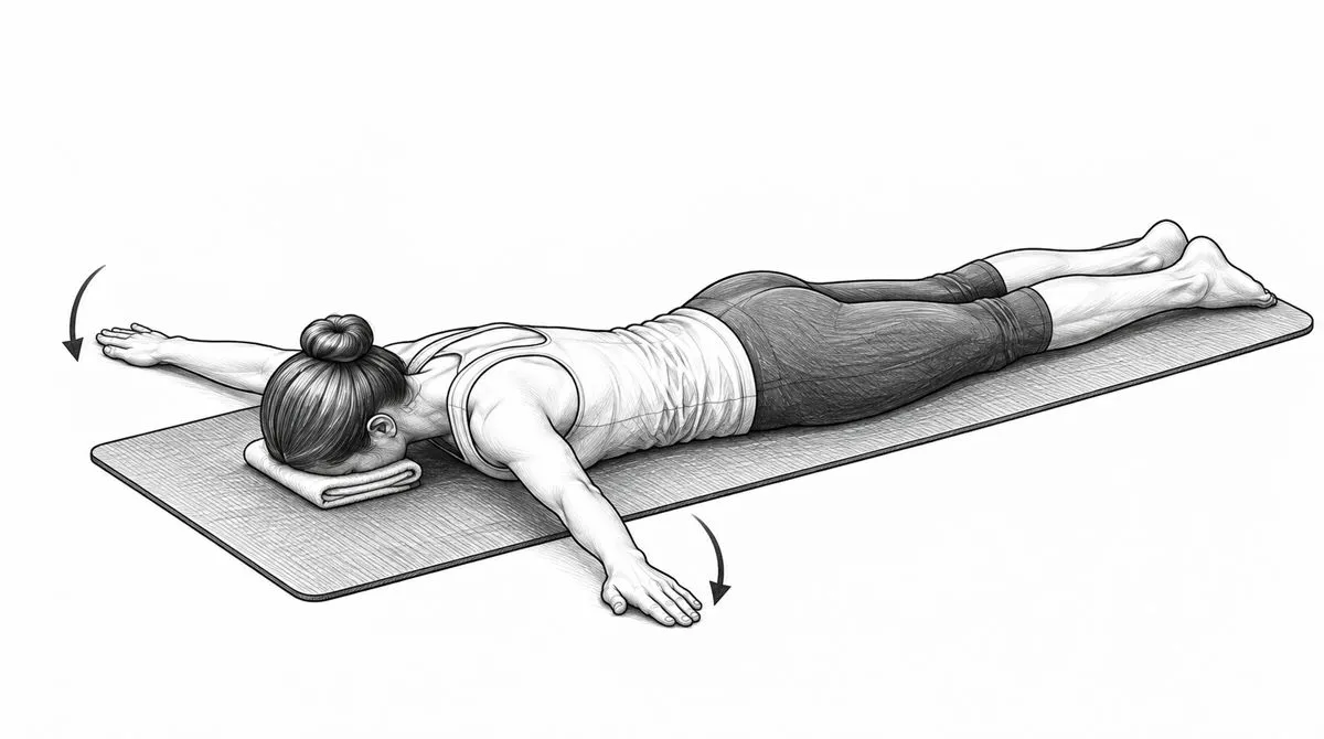 Step 4 for Prone T exercise