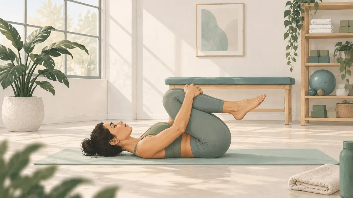 Double knee to chest stretch