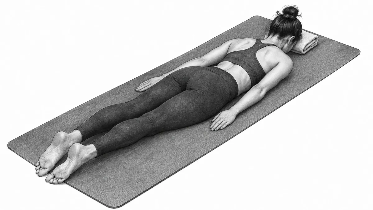 Step 1 for Prone W exercise