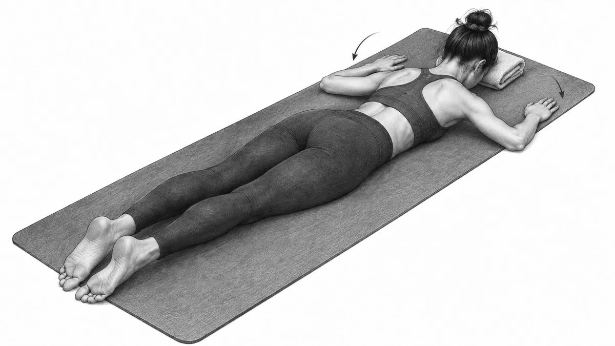 Step 4 for Prone W exercise