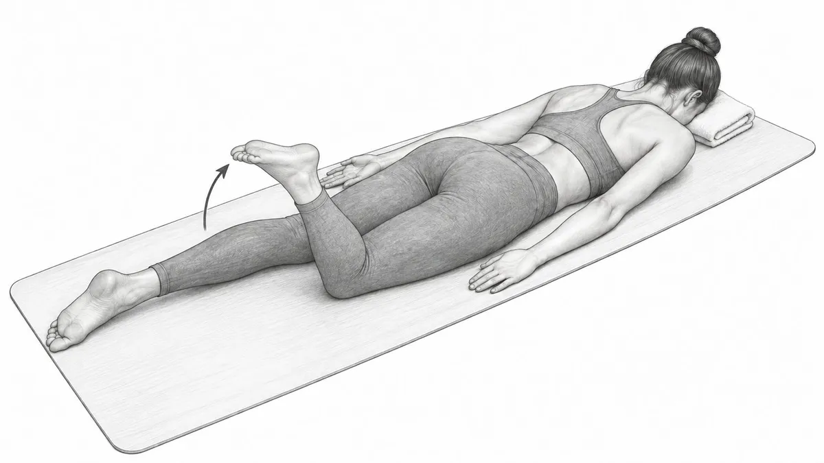 Step 2 for Hamstring Curls in Prone exercise