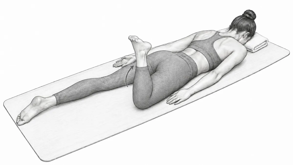 Step 3 for Hamstring Curls in Prone exercise