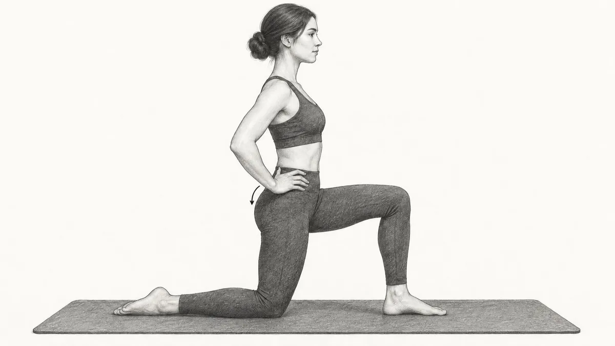 Step 2 for Kneeling Hip Flexor Stretch exercise