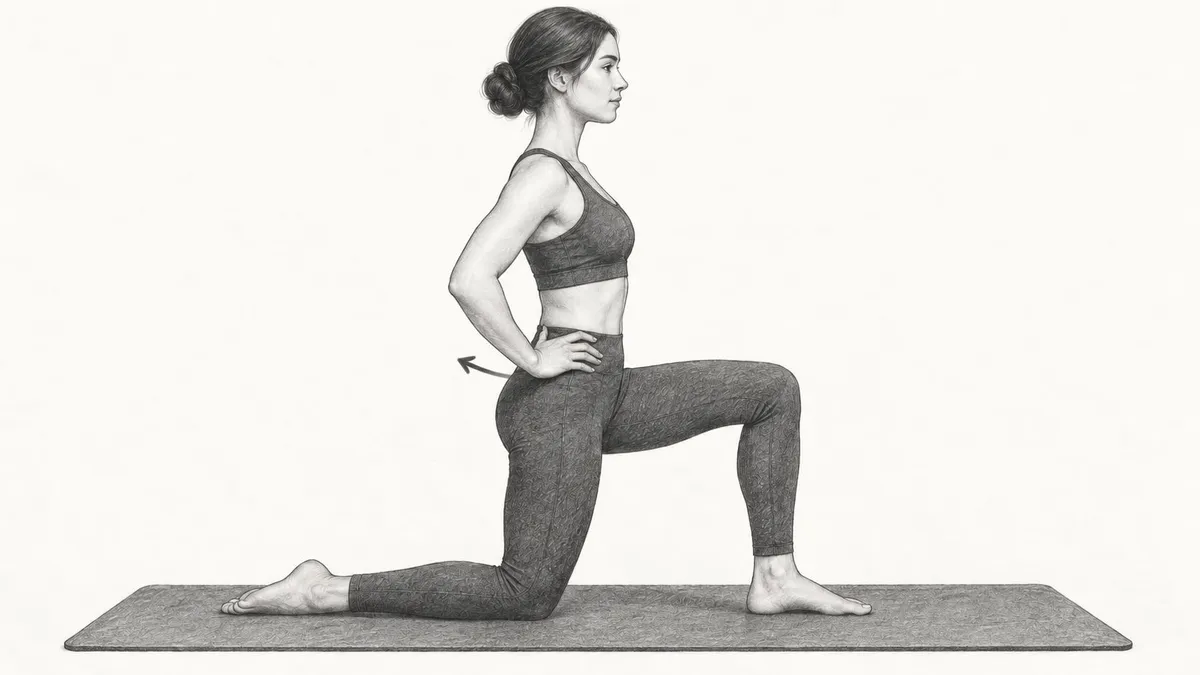 Step 4 for Kneeling Hip Flexor Stretch exercise