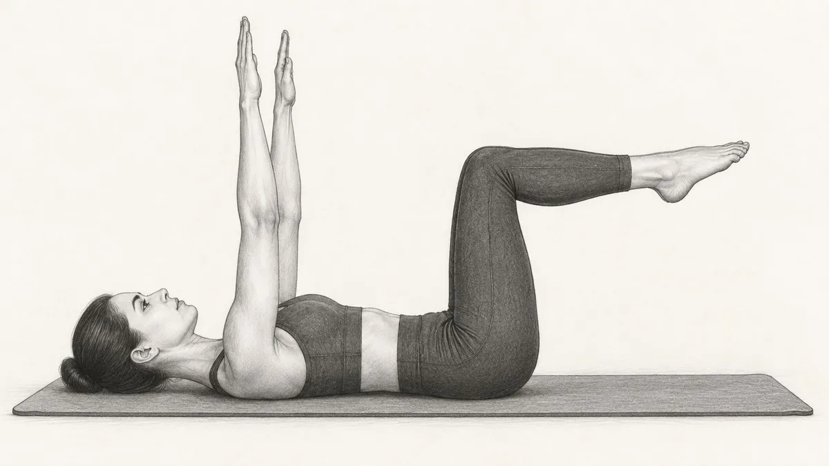 Step 1 for Dead Bug exercise