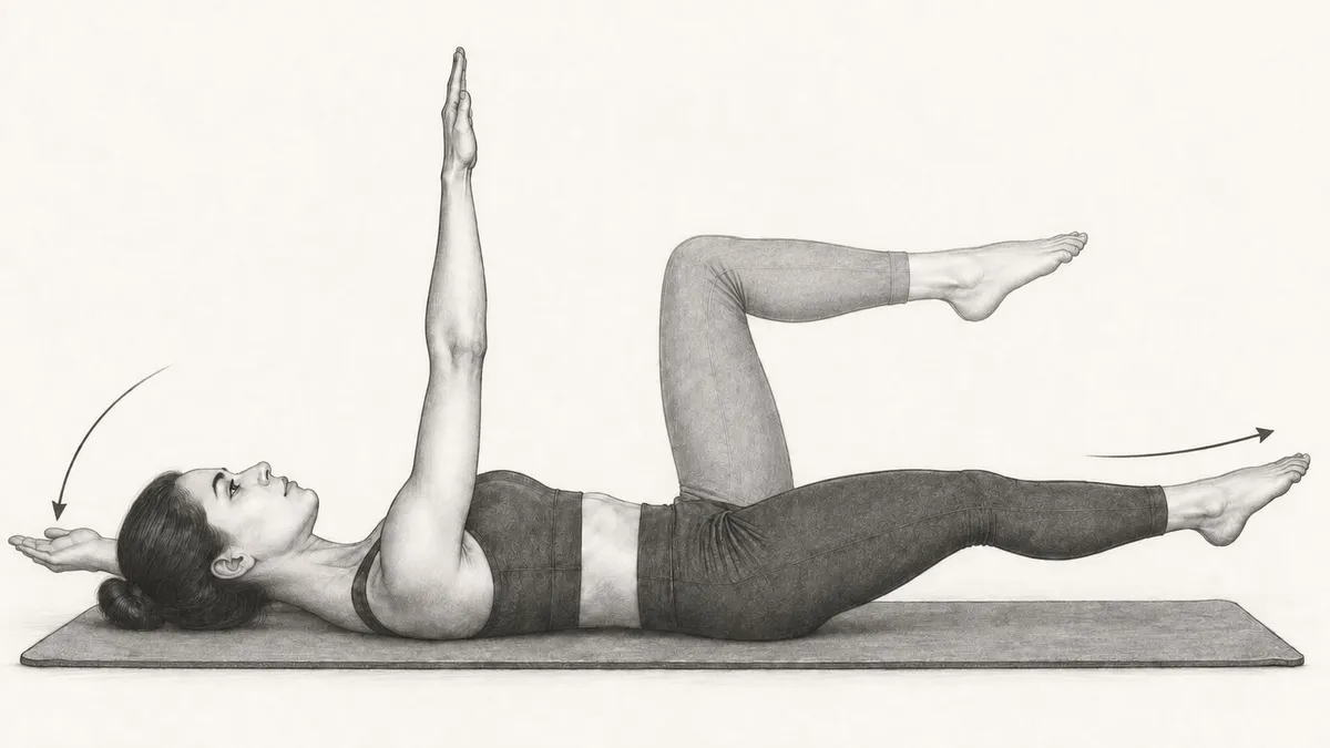 Step 3 for Dead Bug exercise