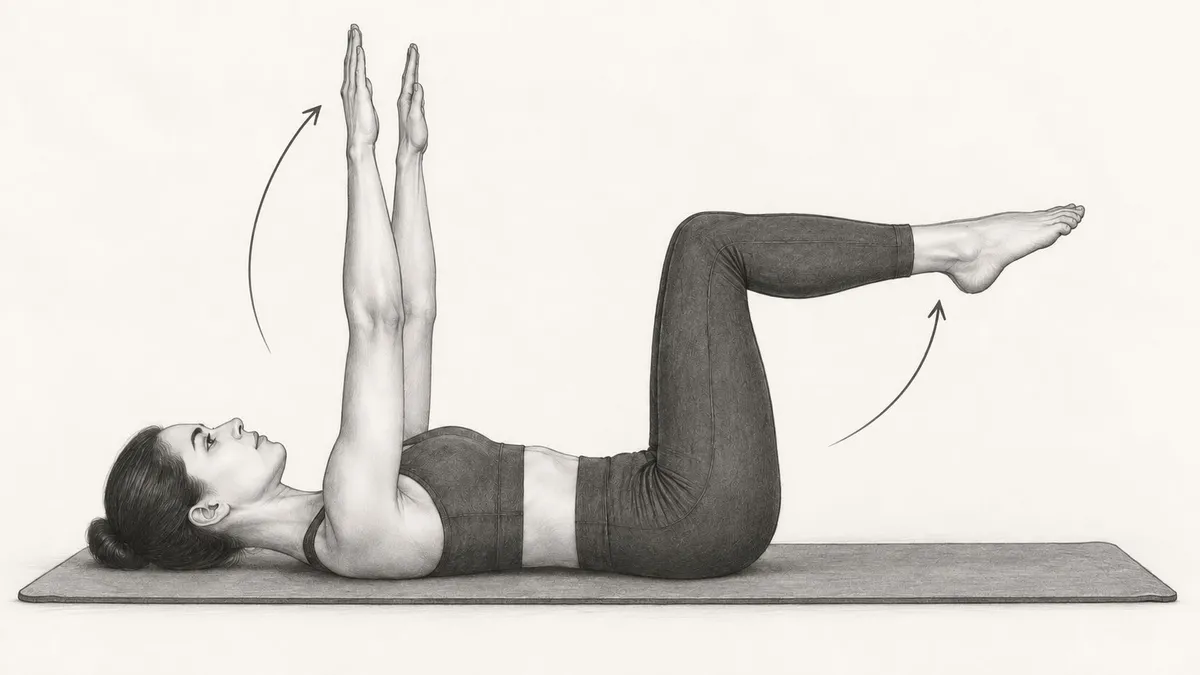 Step 4 for Dead Bug exercise