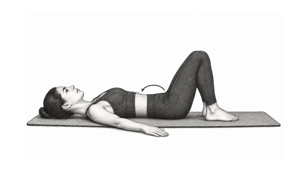 Step 2 for Pelvic Tilt exercise