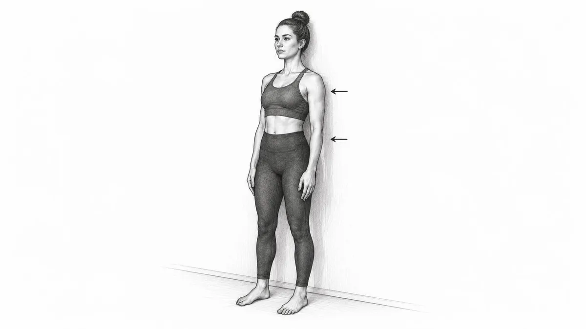 Step 1 for Wall Angels exercise