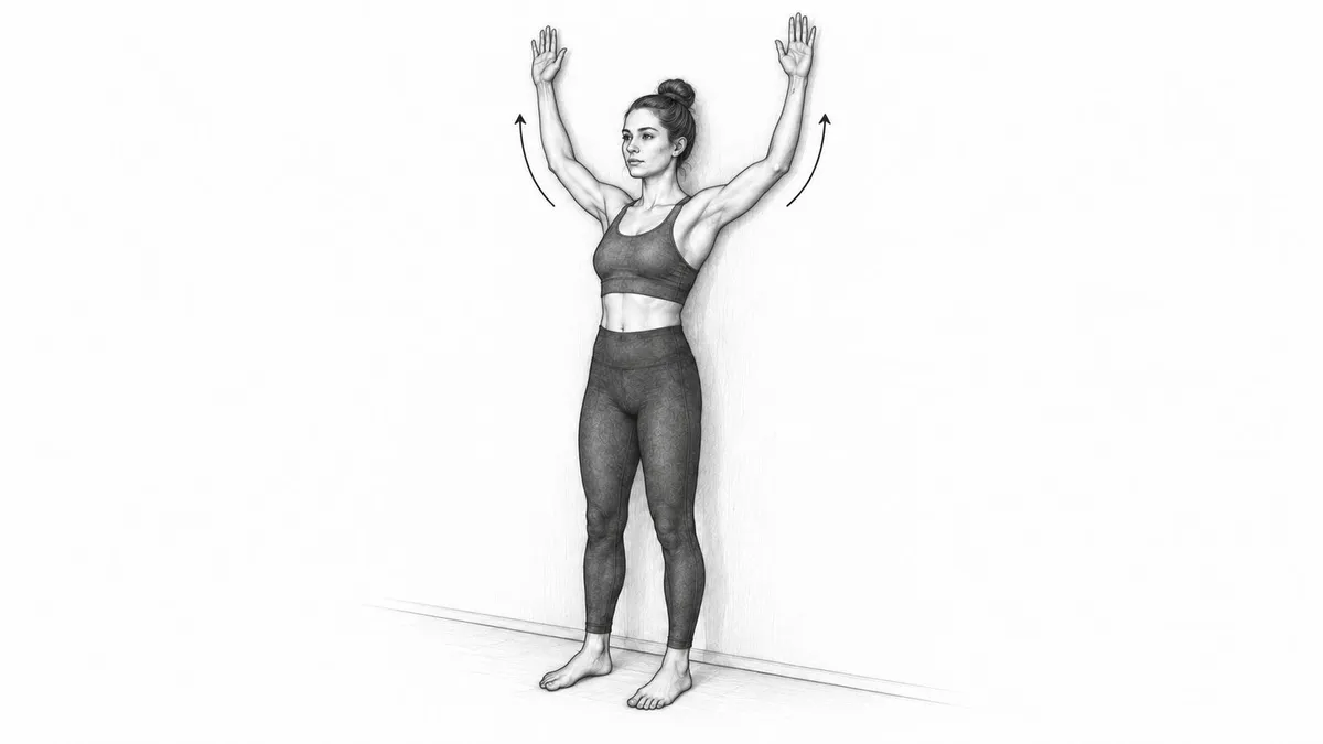 Step 3 for Wall Angels exercise