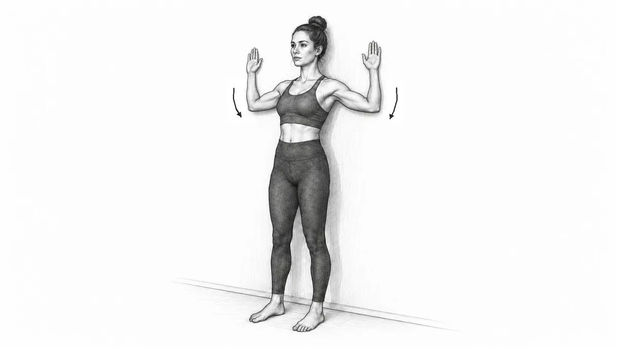 Step 4 for Wall Angels exercise