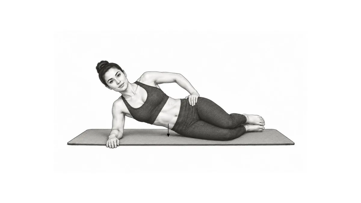 Step 4 for Side Plank (Modified, on Knees) exercise