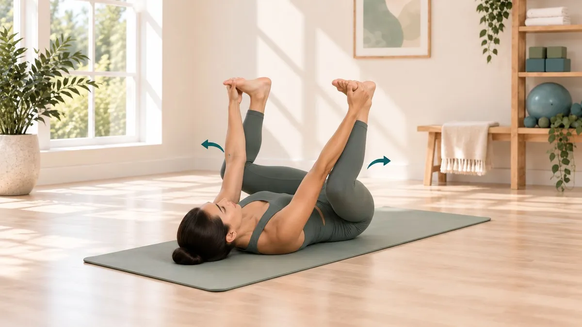 Happy Baby Stretch (Supine)