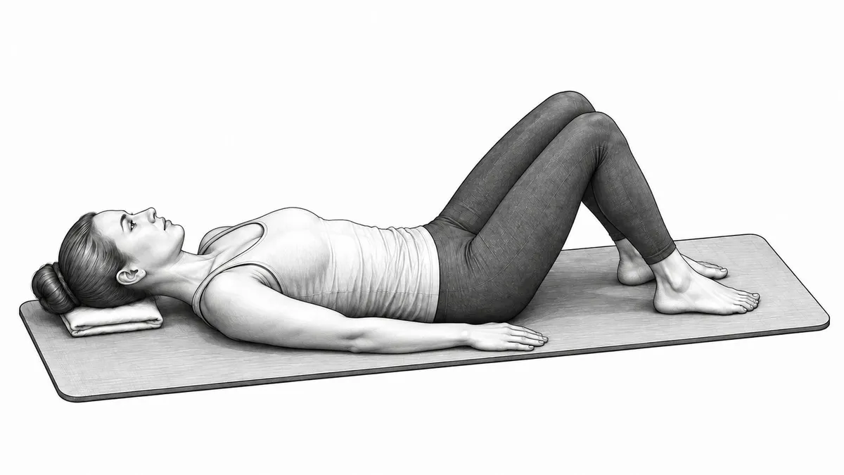 Step 1 for Diaphragmatic Breathing in Supine exercise