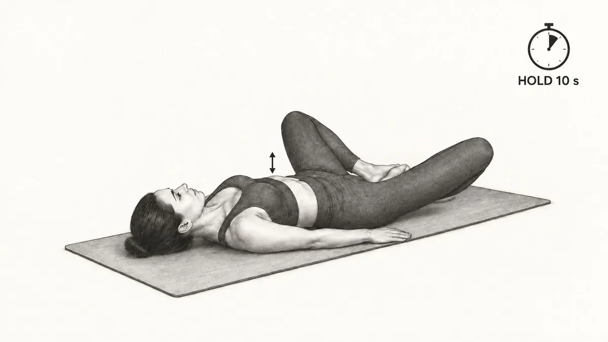 Step 3 for Supine Butterfly Stretch exercise