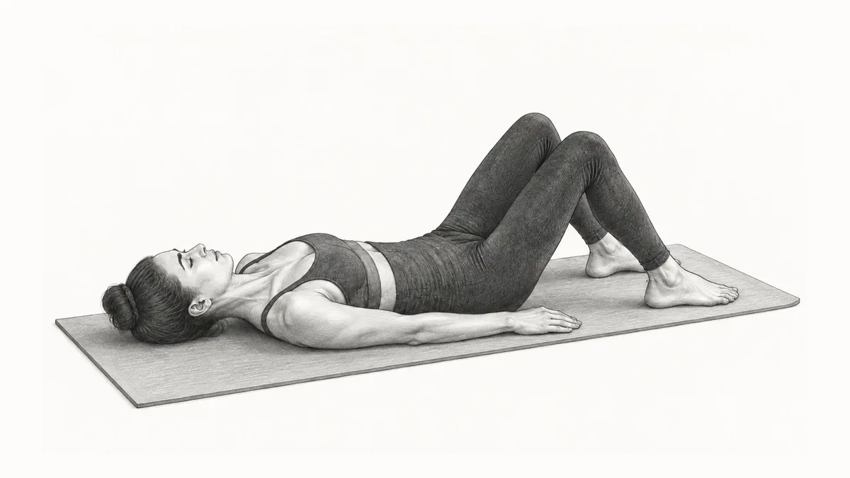 Step 1 for Hip Adductor Ball Squeeze in Supine exercise