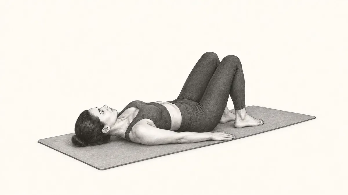 Step 1 for Kegel Exercise in Supine exercise