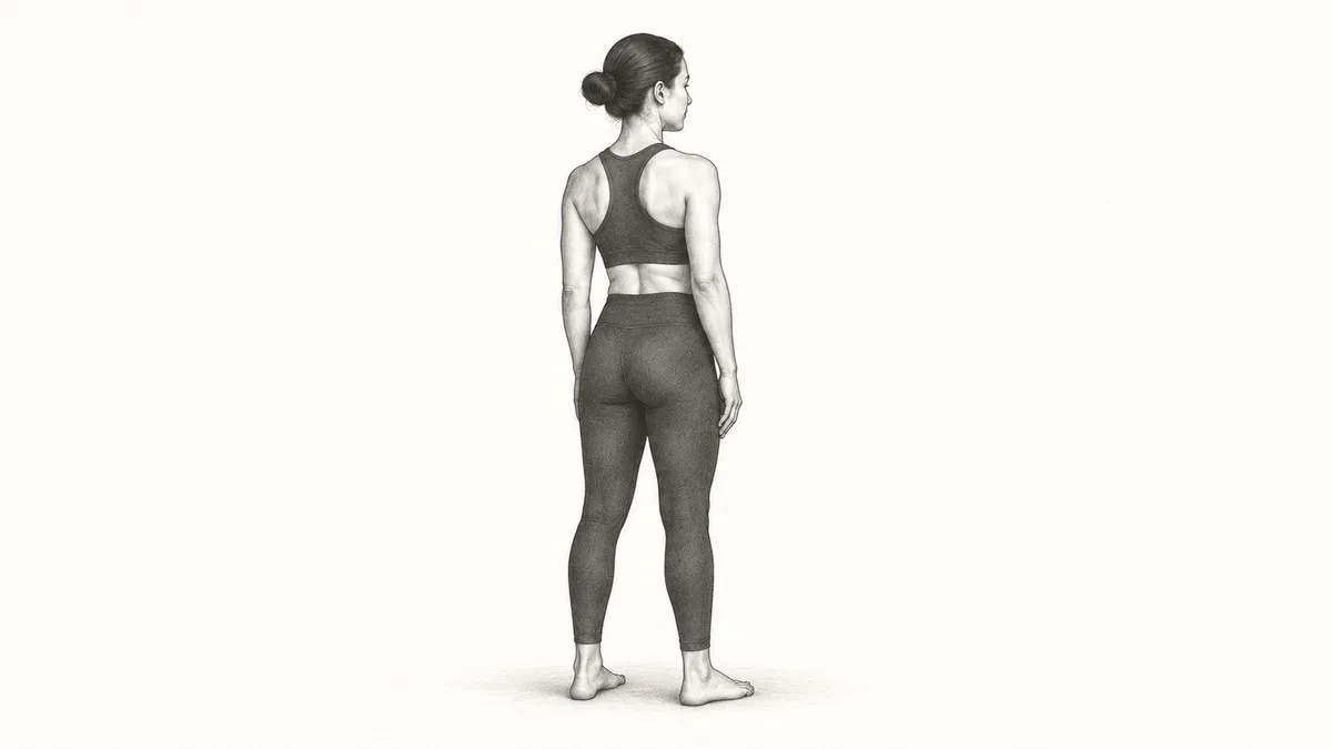 Step 1 for Triceps Stretch in Standing exercise