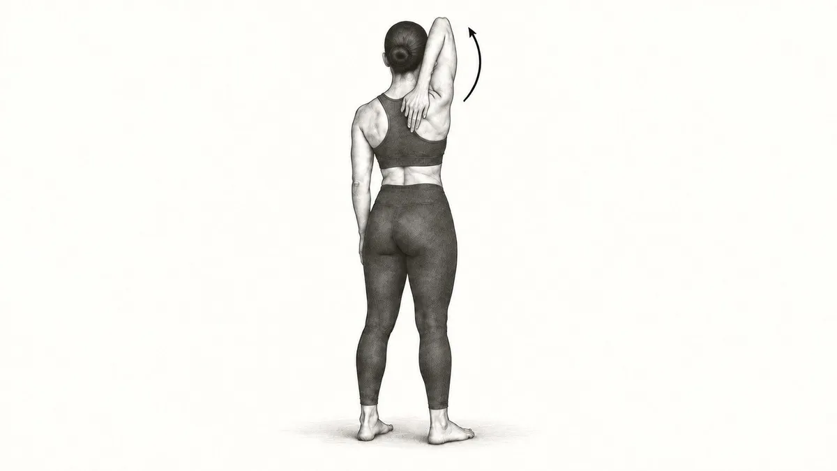 Step 2 for Triceps Stretch in Standing exercise