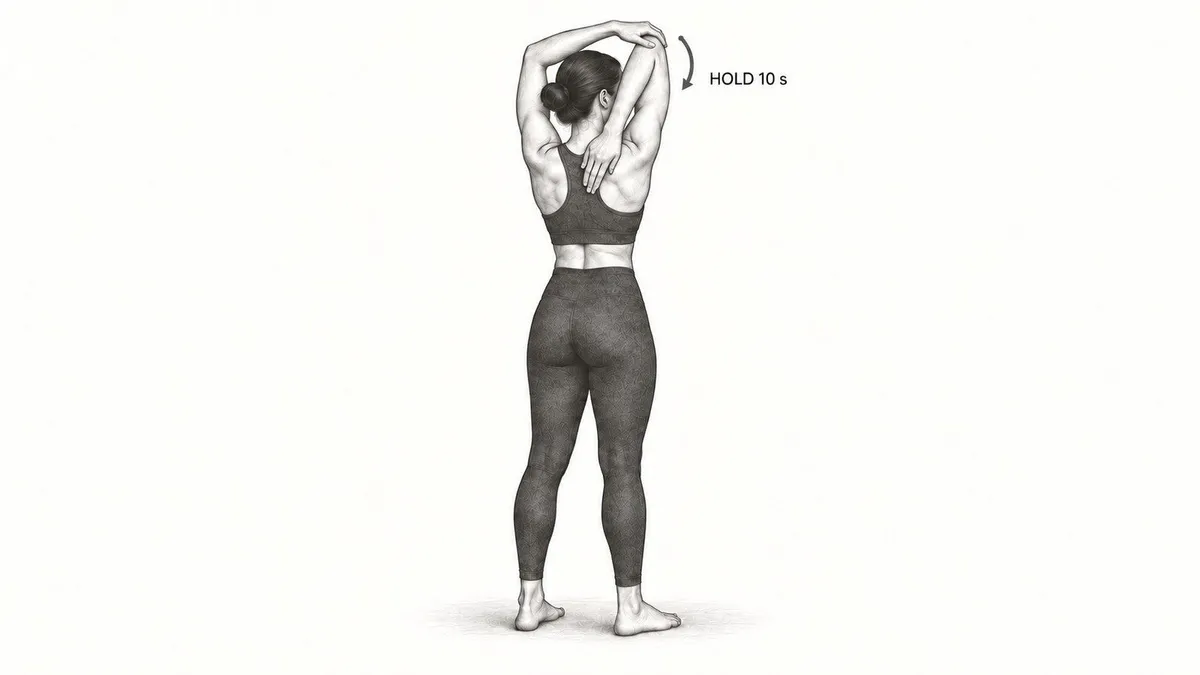 Step 3 for Triceps Stretch in Standing exercise