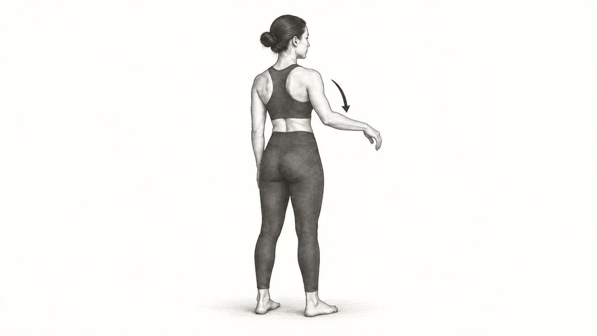 Step 4 for Triceps Stretch in Standing exercise
