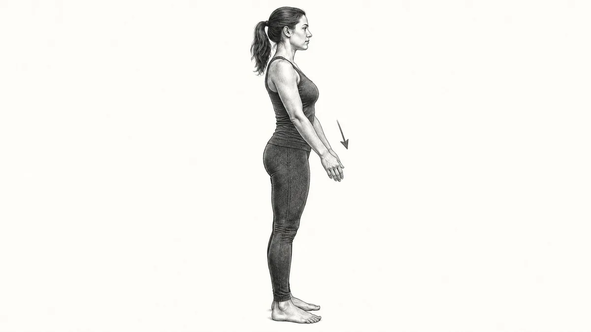 Step 4 for Rhomboid Stretch in Standing exercise