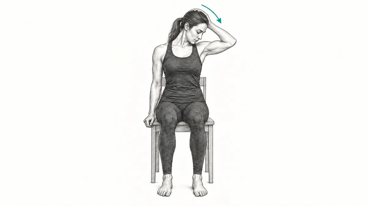 Step 3 for Levator Scapulae Stretch in Sitting exercise