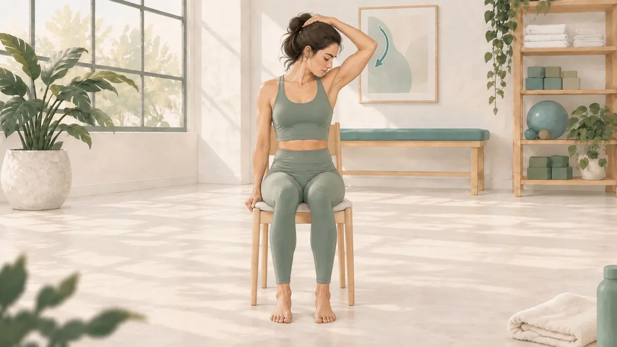 Levator Scapulae Stretch in Sitting